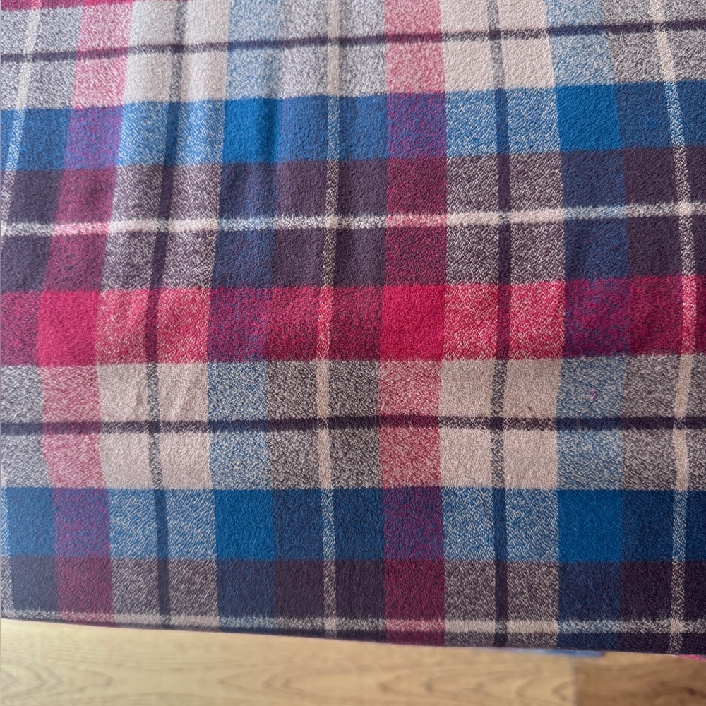 Cozy Plaid Bedding Set - Blue, Pink, and Gray